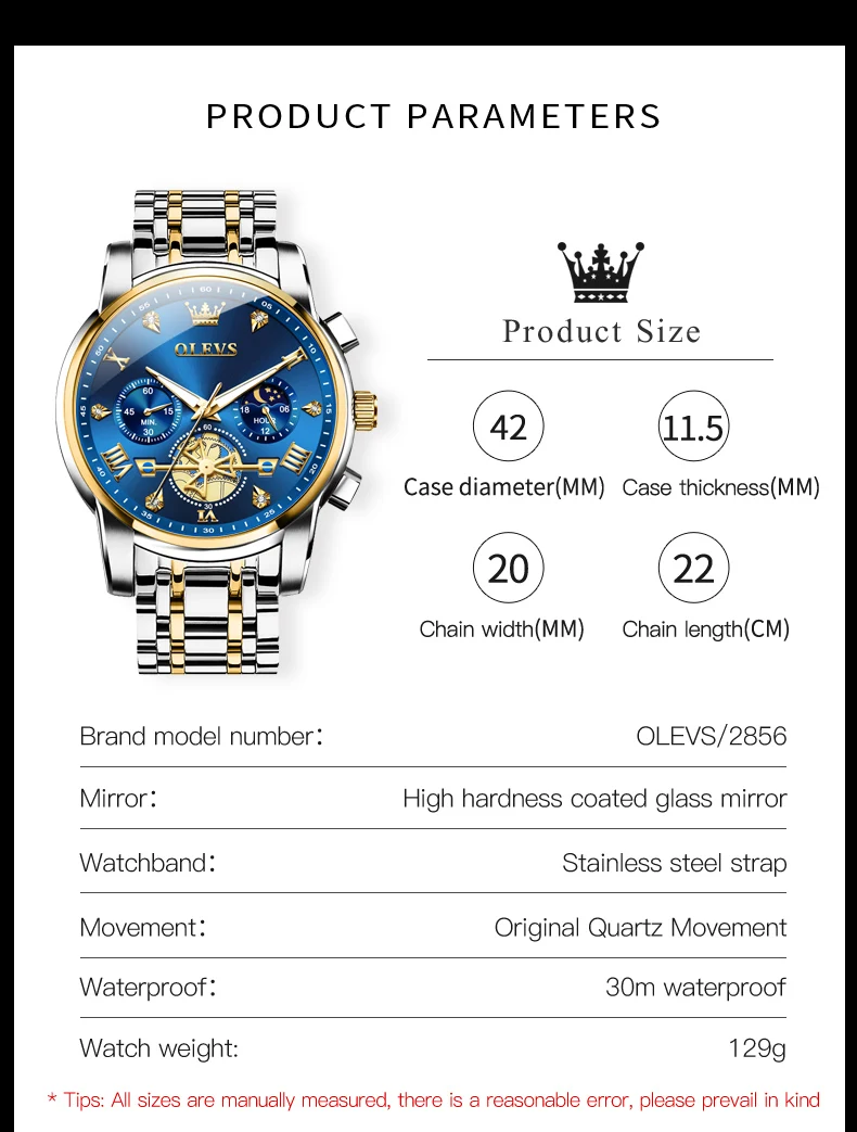 Olevs Men's Watch 2856