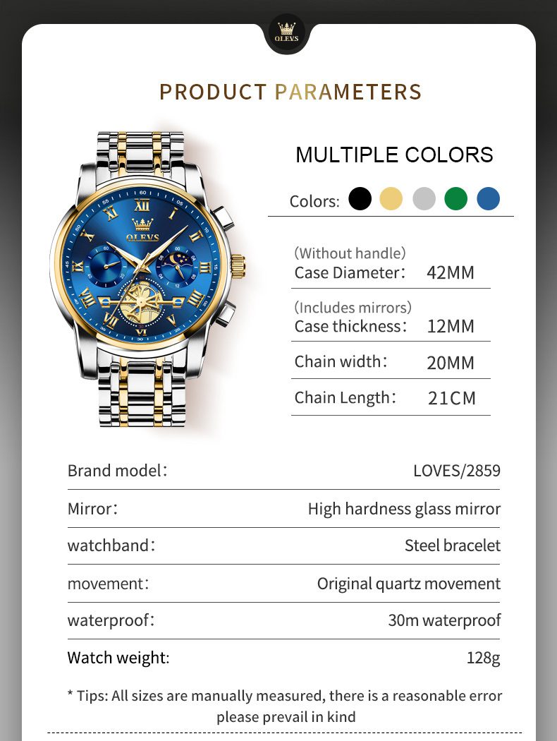 Olevs Men's Watch 2859