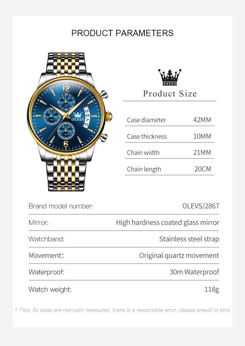 Olevs Men's Watch 2867