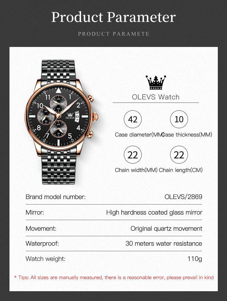 Olevs Men's Watch 2869