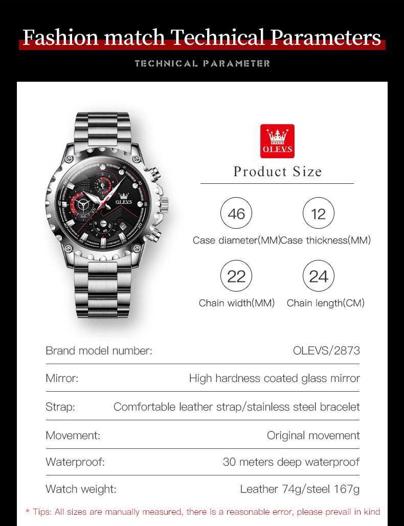 Olevs Men's Watch 2873