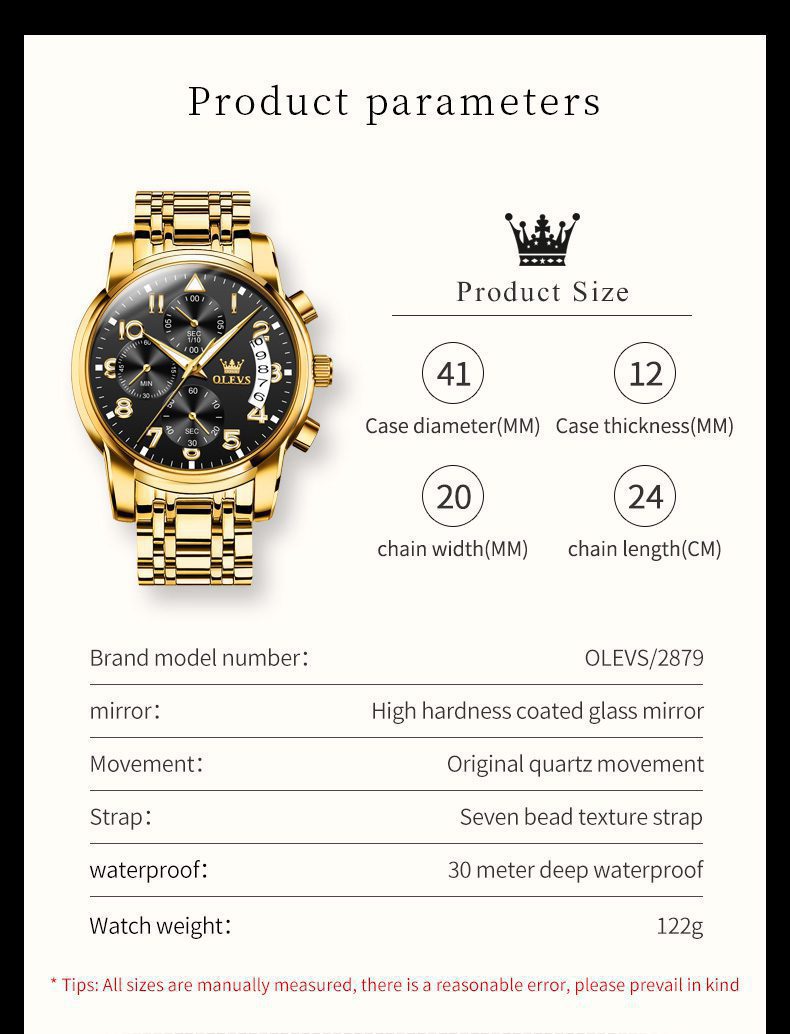 Olevs Men's Watch 2879