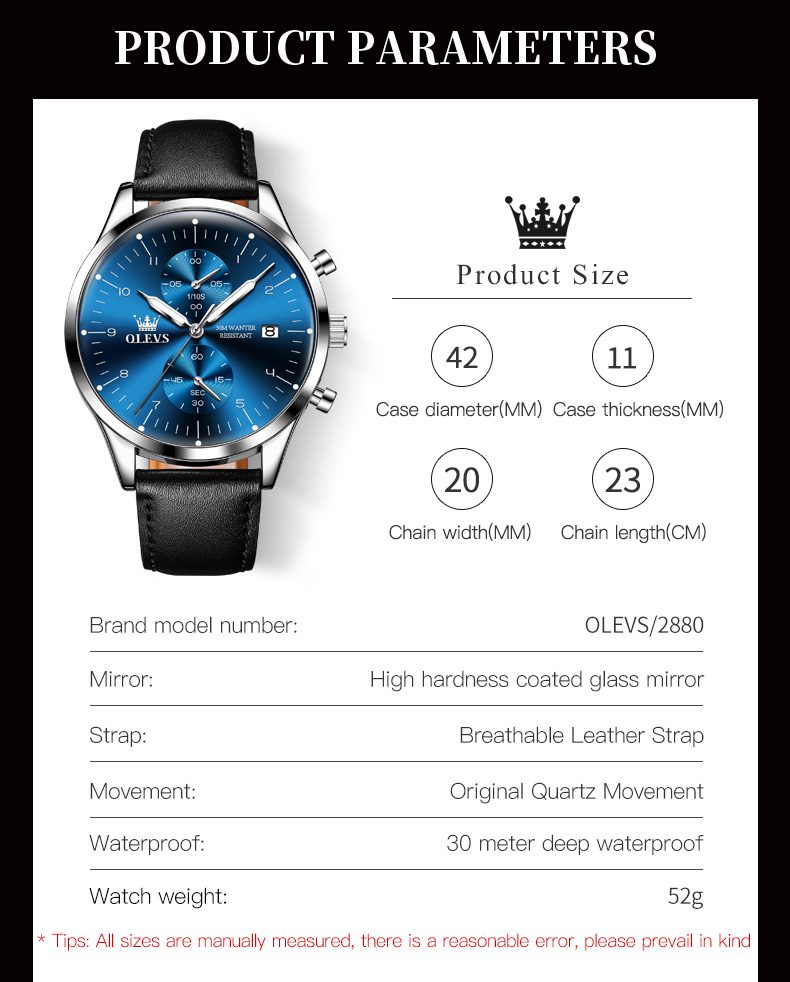 Olevs Men's Watch 2880