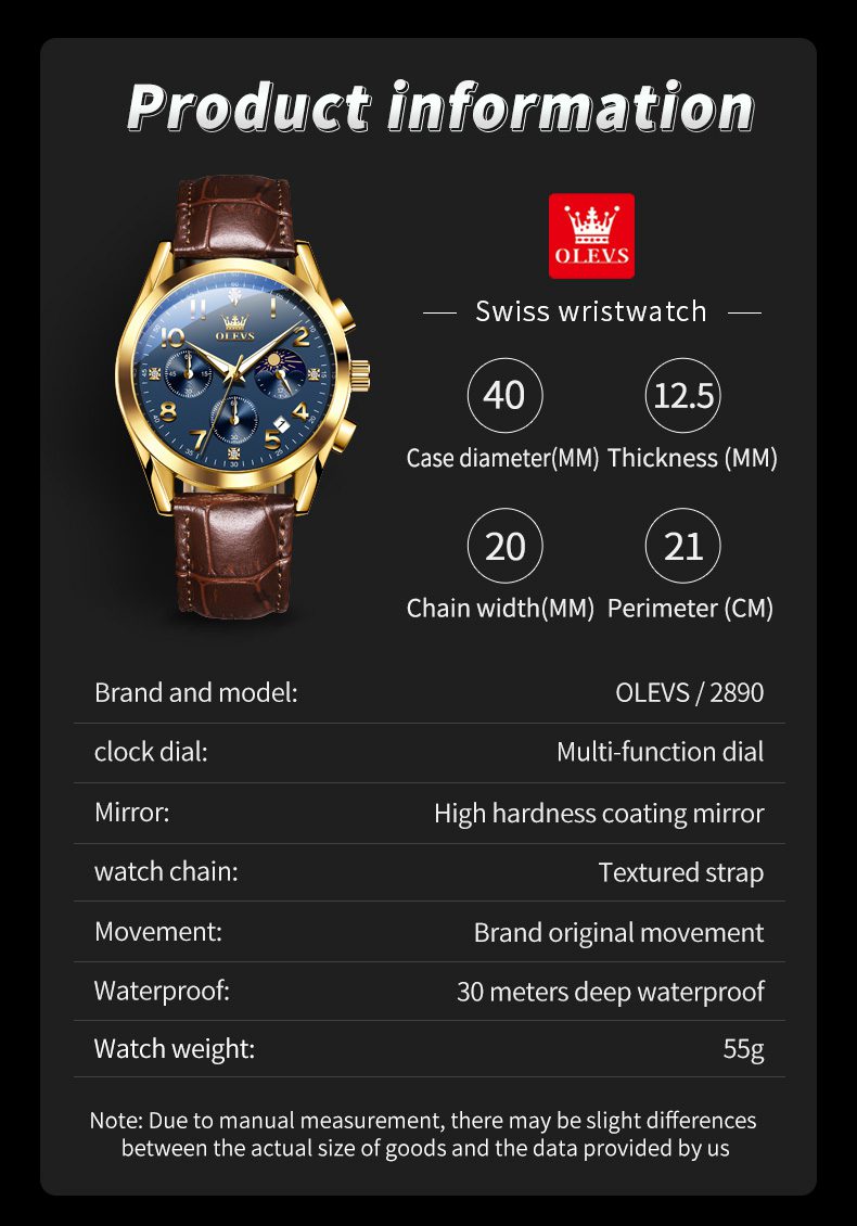 Olevs Men's Watch 2890