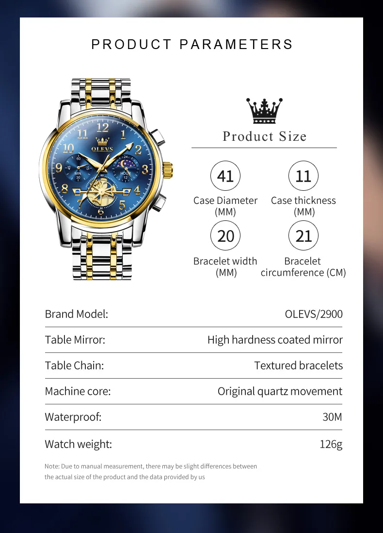 Olevs Men's Watch 2900