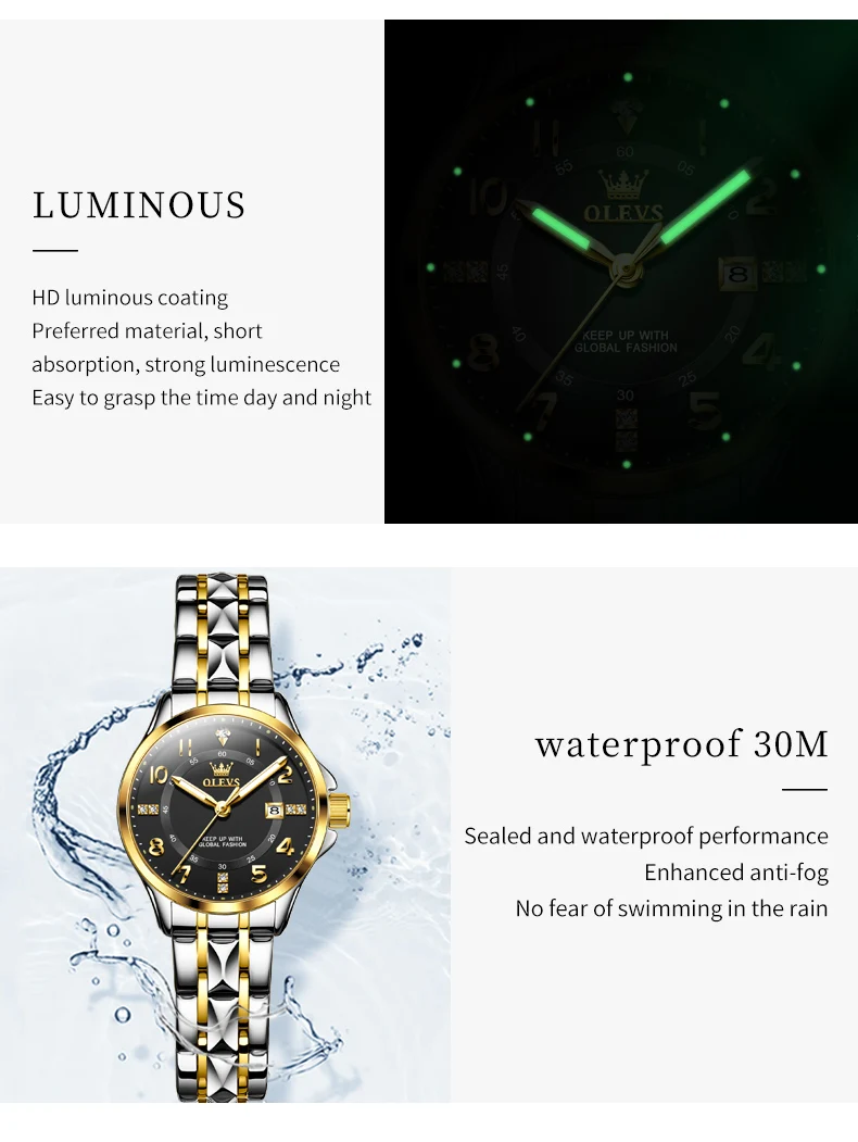 Olevs Couple Watch 2910