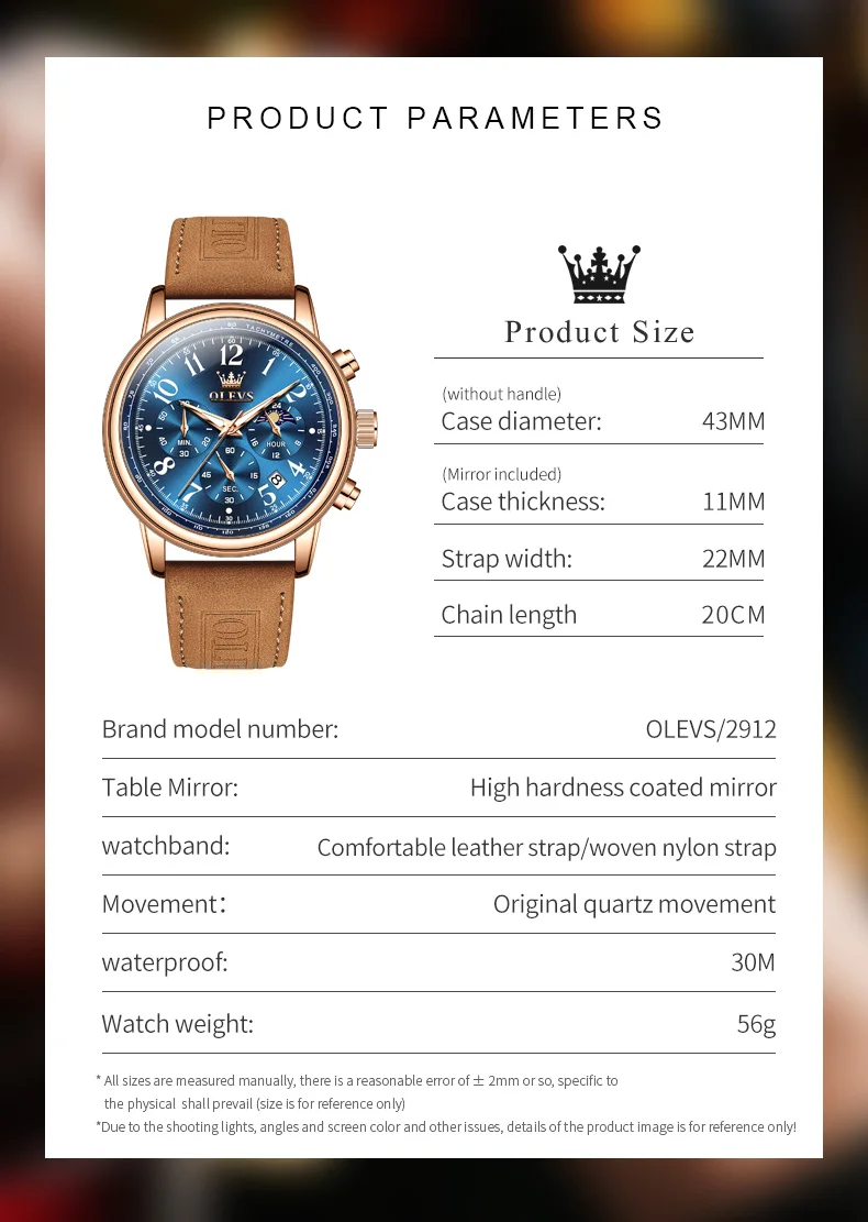 Olevs Men's Watch 2912