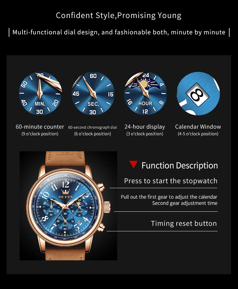 Olevs Men's Watch 2912