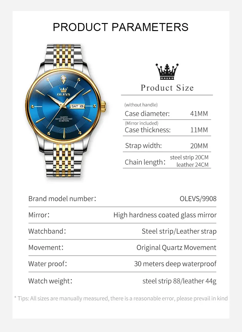 Olevs Men's Watch 2928