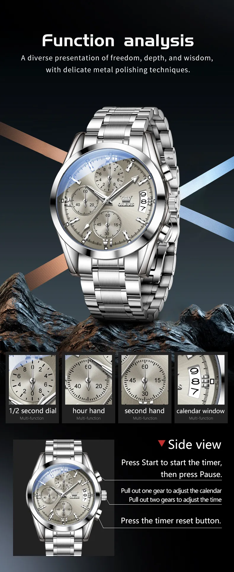 Olevs Men's Watch 2987