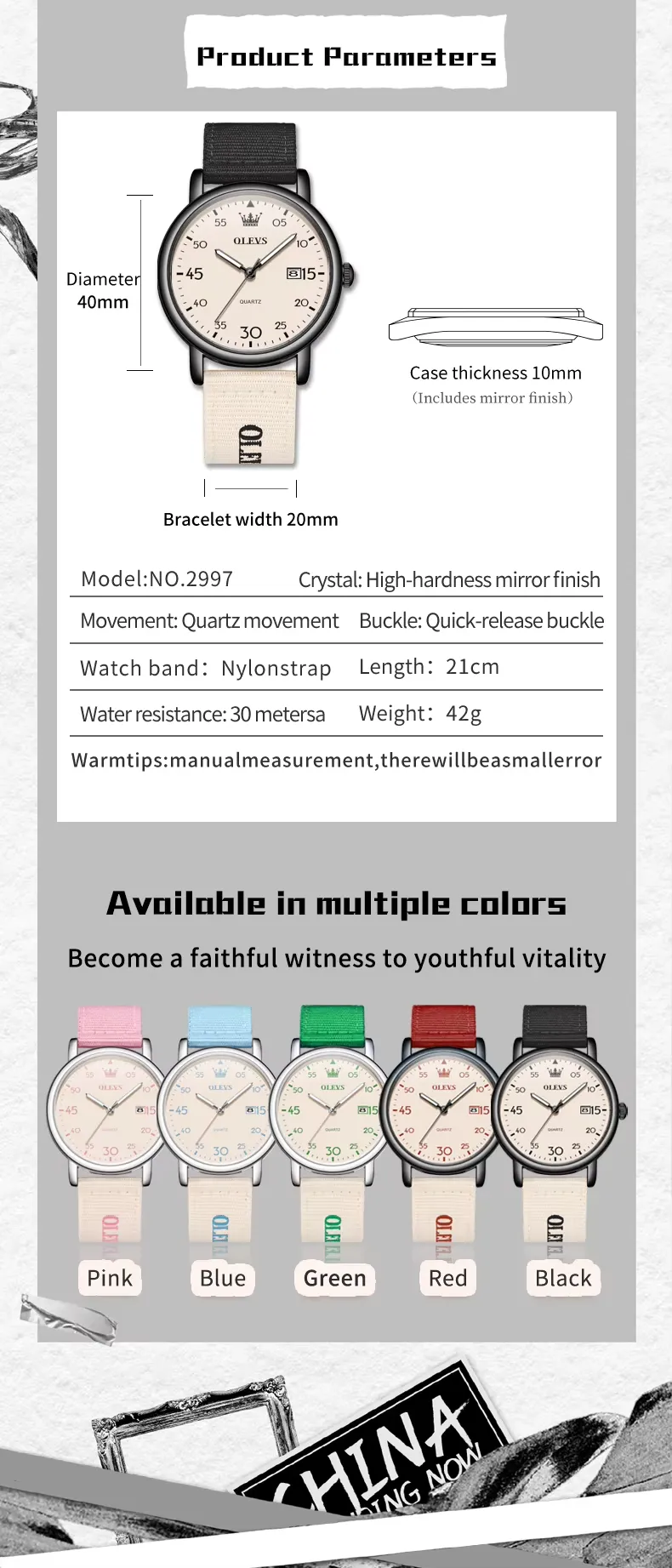 OLEVS Women's Watch 2997