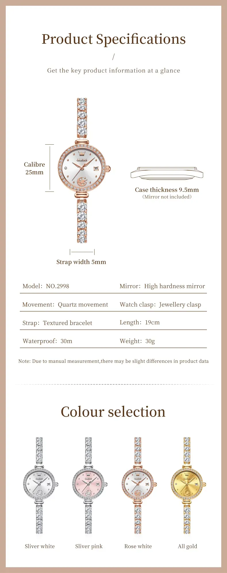 Olevs Women's Watch 2998