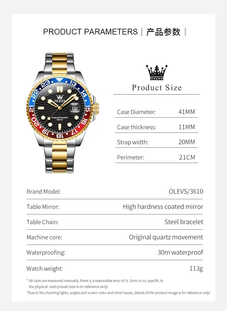 Olevs Men's Watch 3610