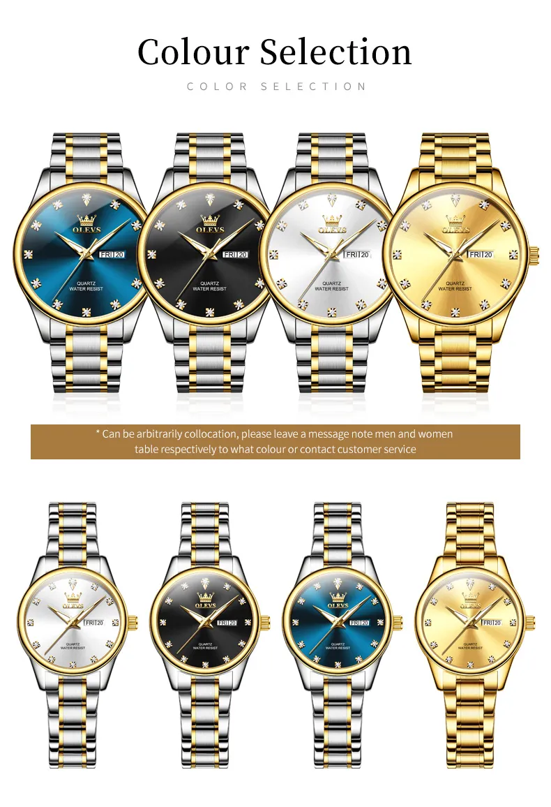 Olevs Couple Watch 3612