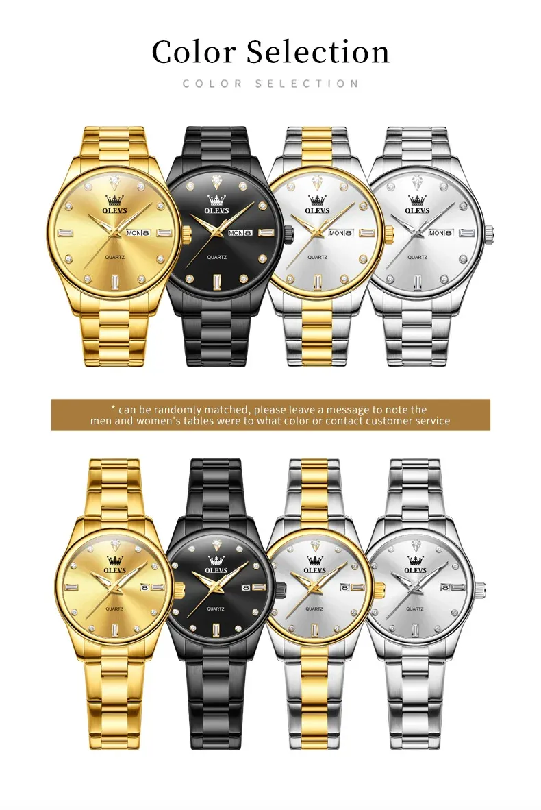 Olevs Couple Watch 3621