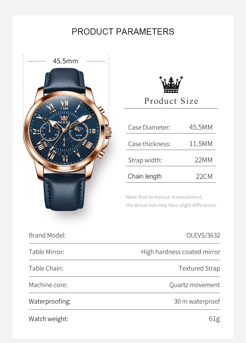 Olevs Men's Watch 3632