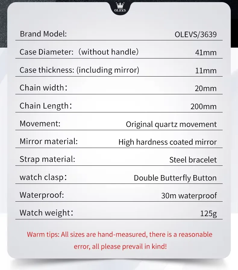 OLEVS Men's Watch 3639