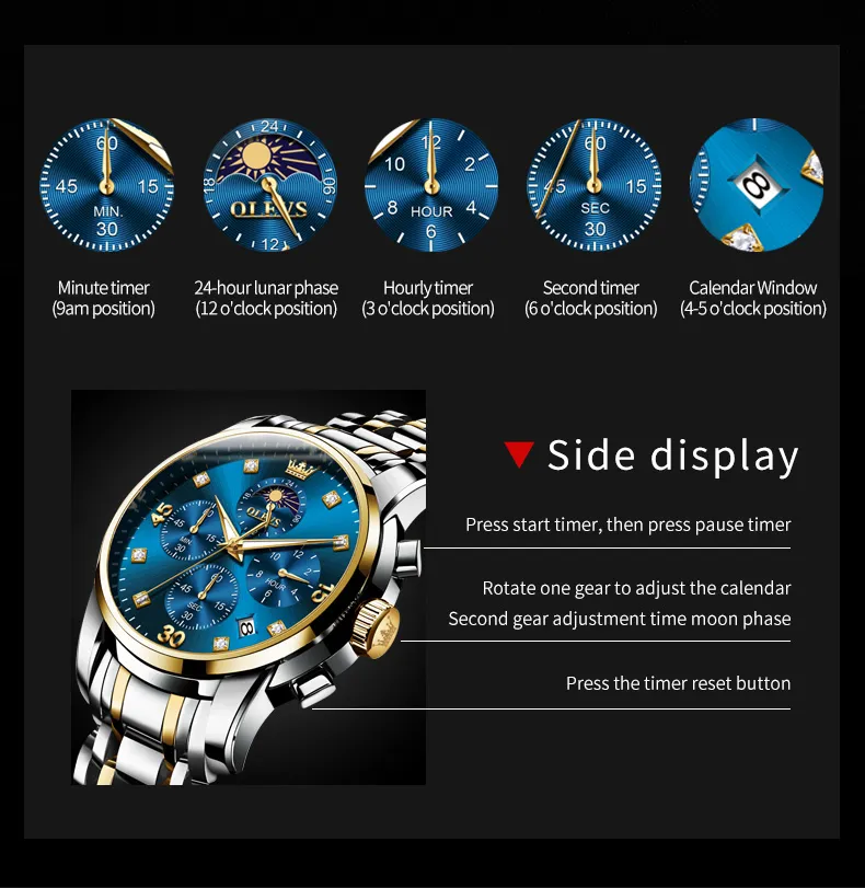 Olevs Men's Watch 3652