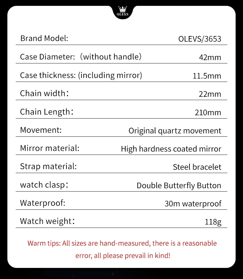 OLEVS Men's Watch 3653