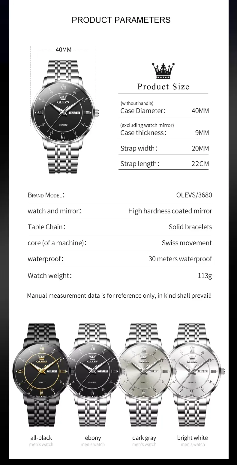 OLEVS Men's Watch 3680