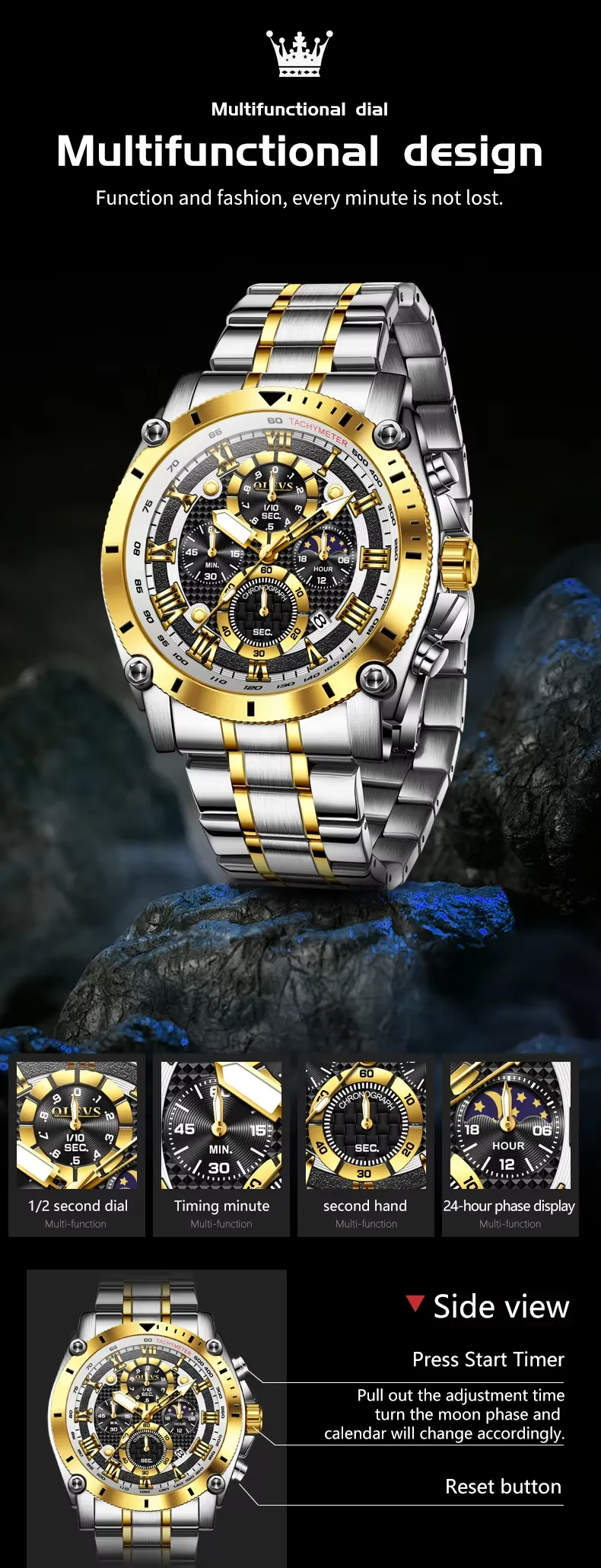 Olevs Men's Watch 3689