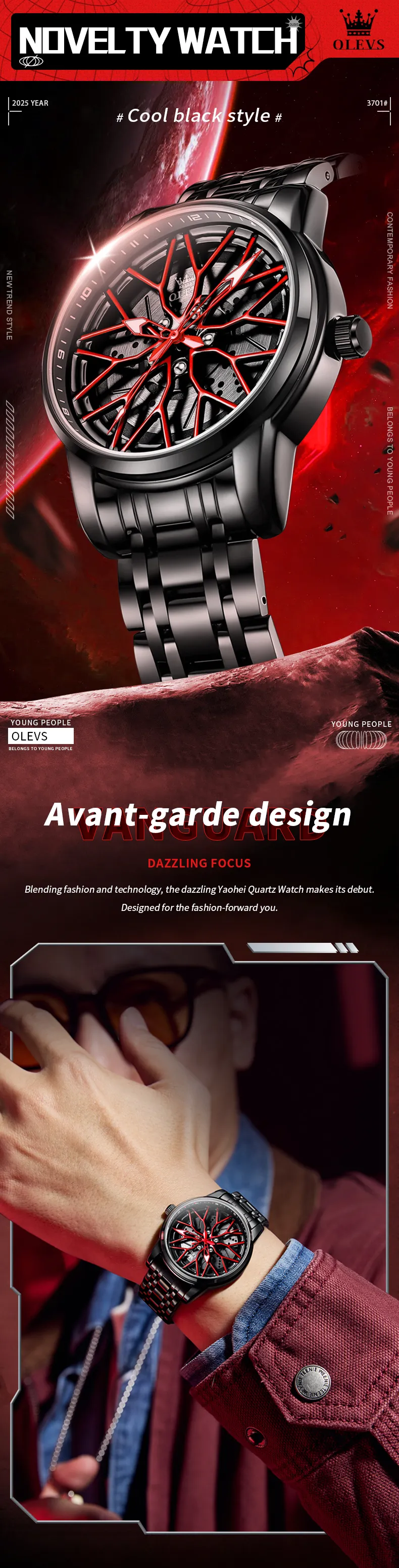 Olevs Men's Watch 3701