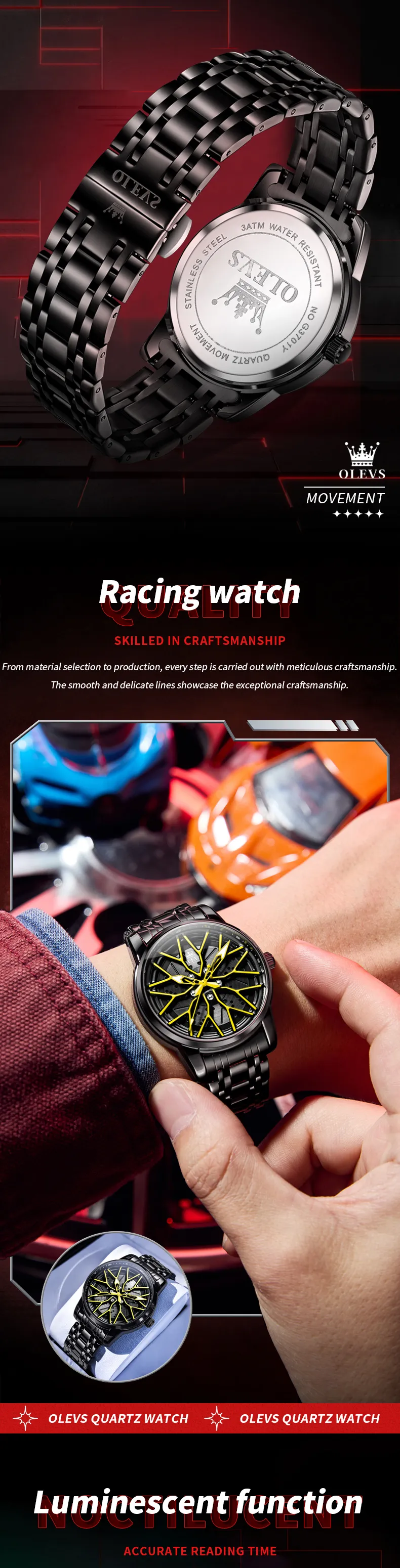 Olevs Men's Watch 3701