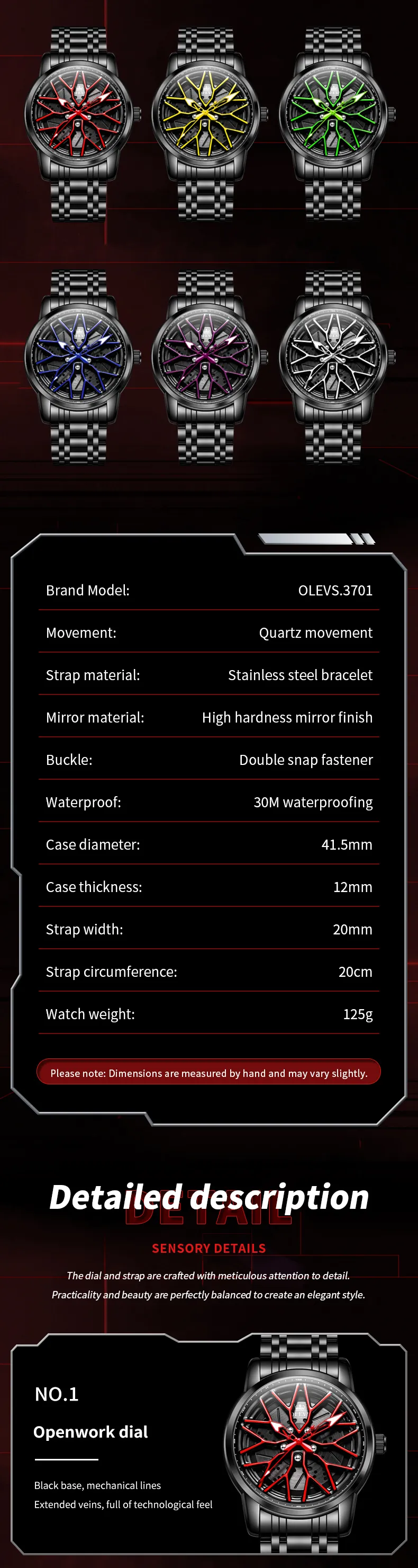 Olevs Men's Watch 3701