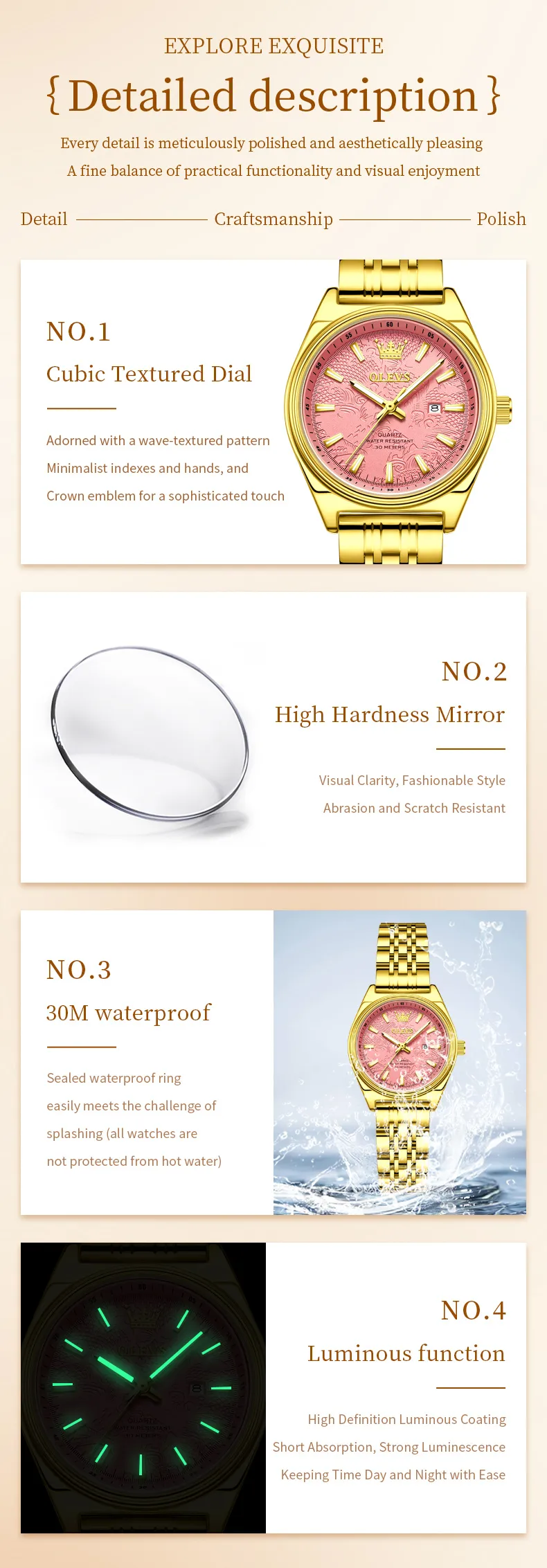 Olevs Women's Watch 3703