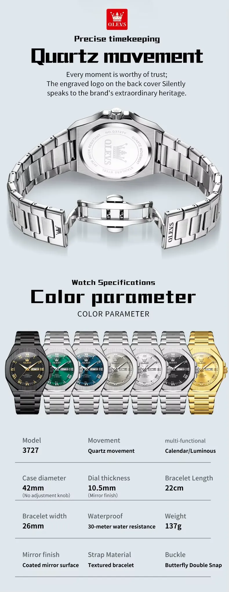 OLEVS Men's Watch 3727