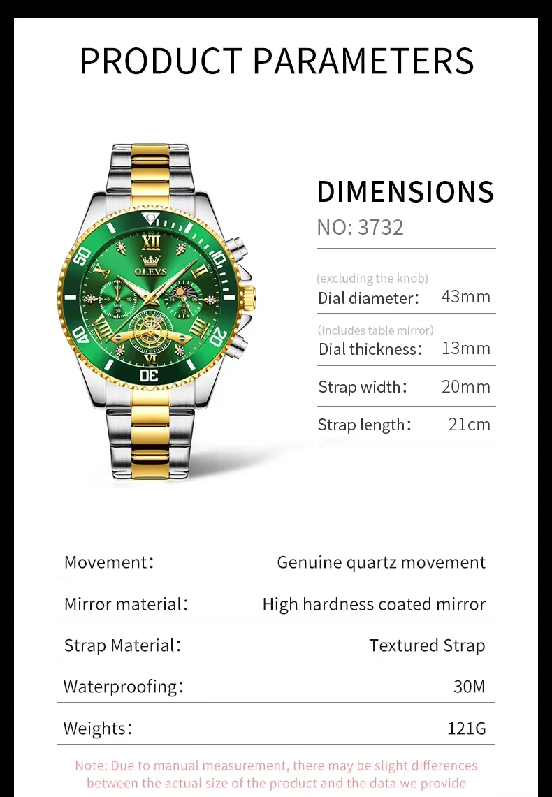 Olevs Men's Watch 3732