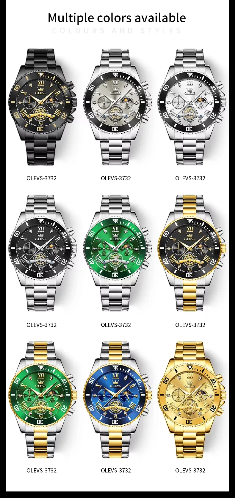 Olevs Men's Watch 3732
