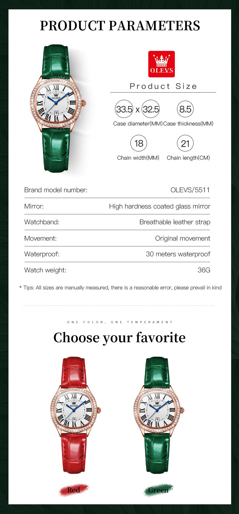 Olevs Women's Watch 5511