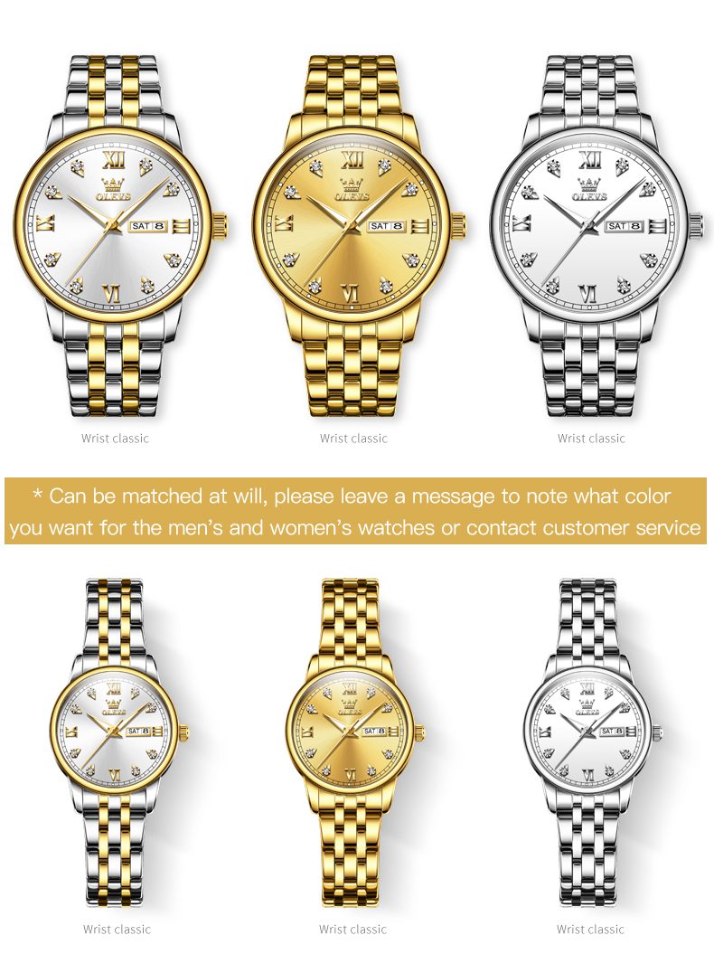 Olevs Couple Watch 5525