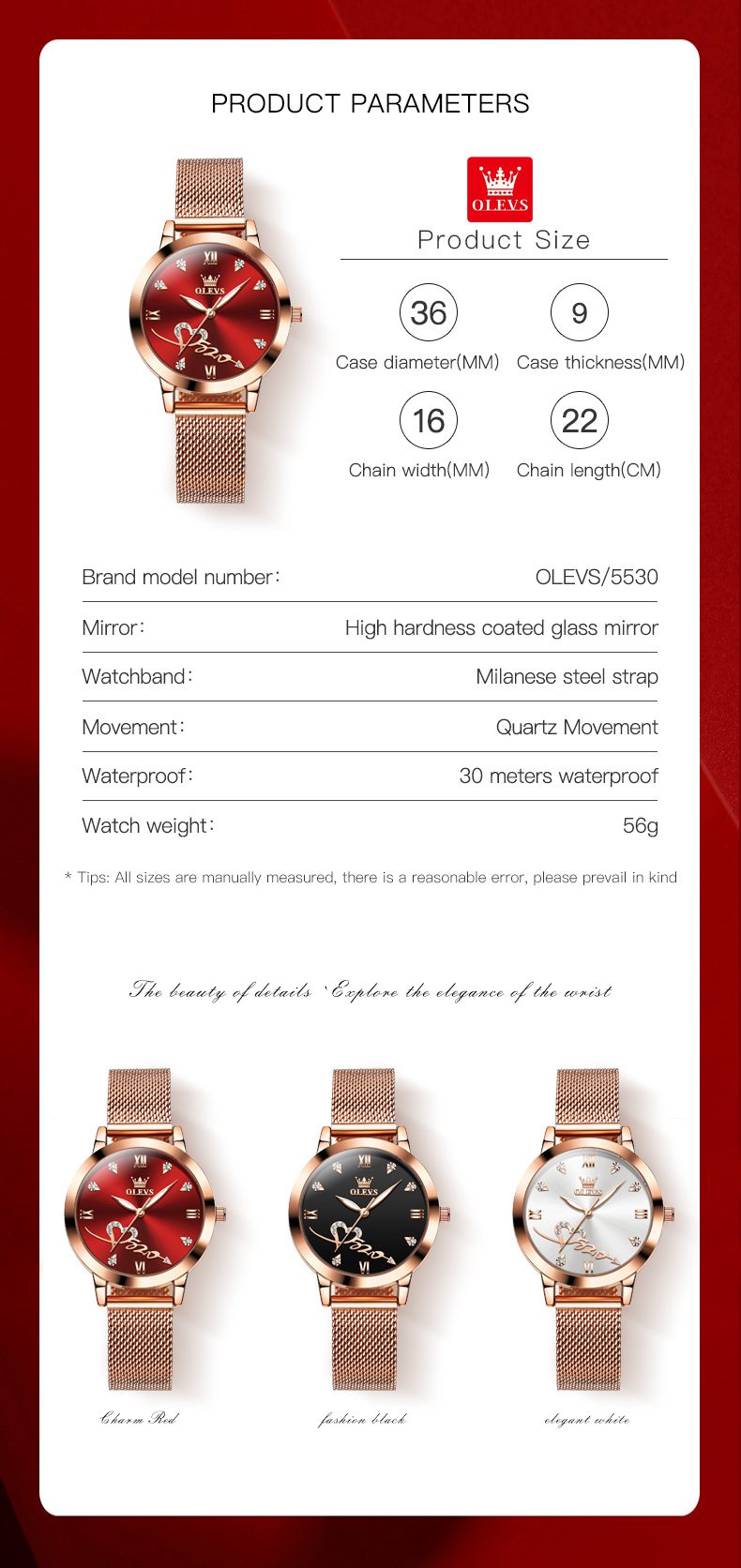 Olevs Women's Watch 5530