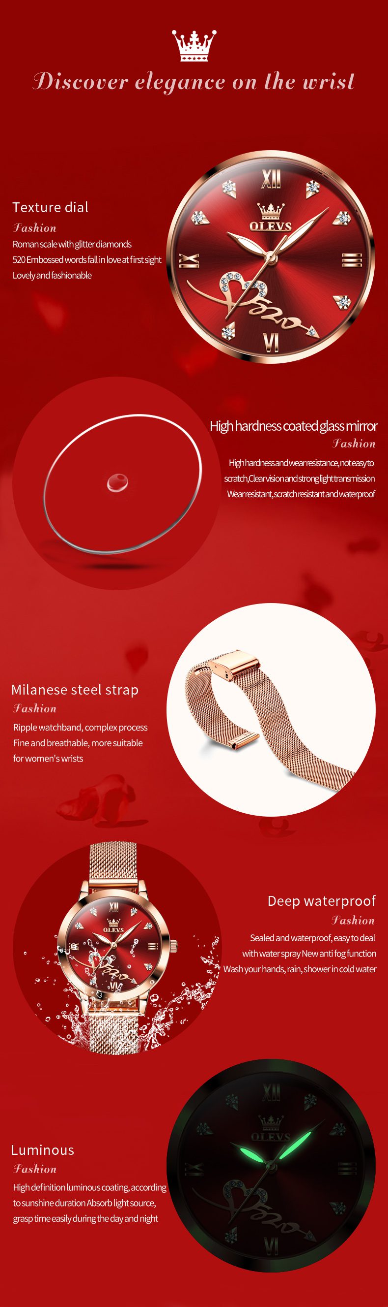 Olevs Women's Watch 5530