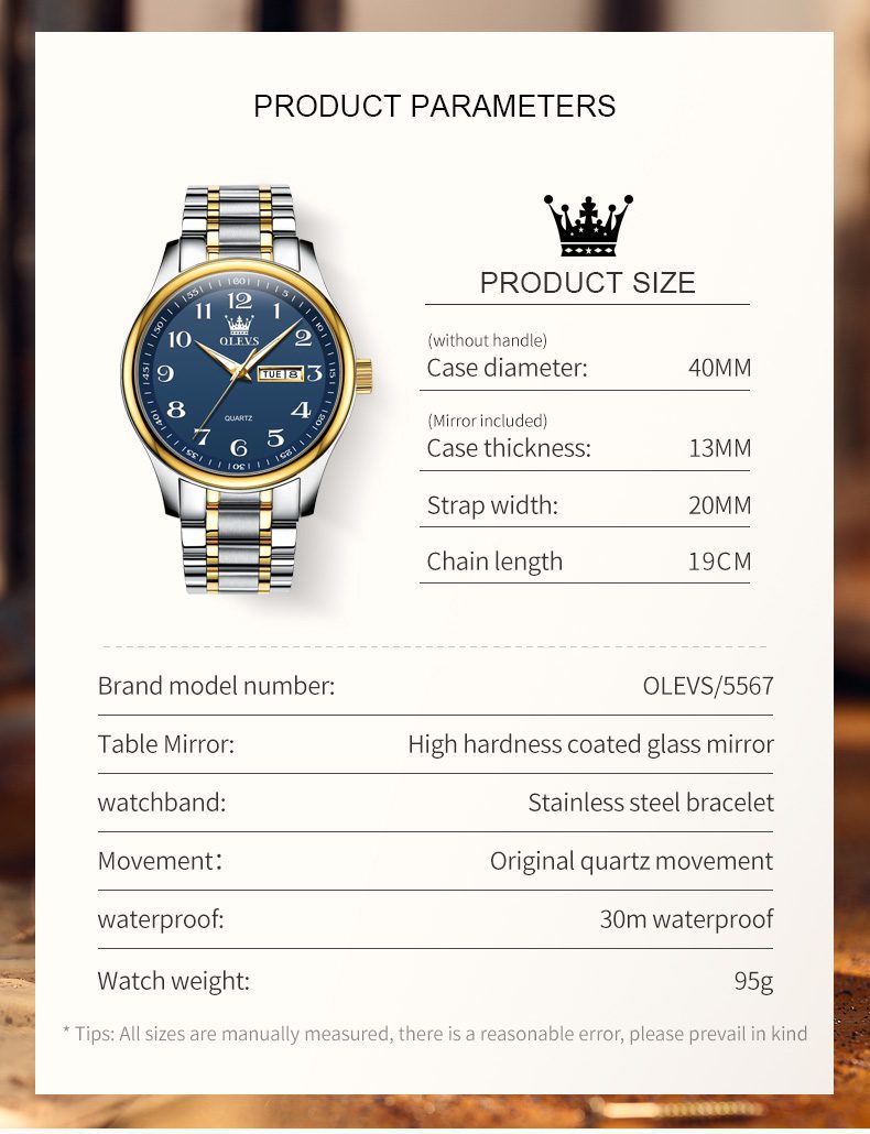 Olevs Couple Watch 5567