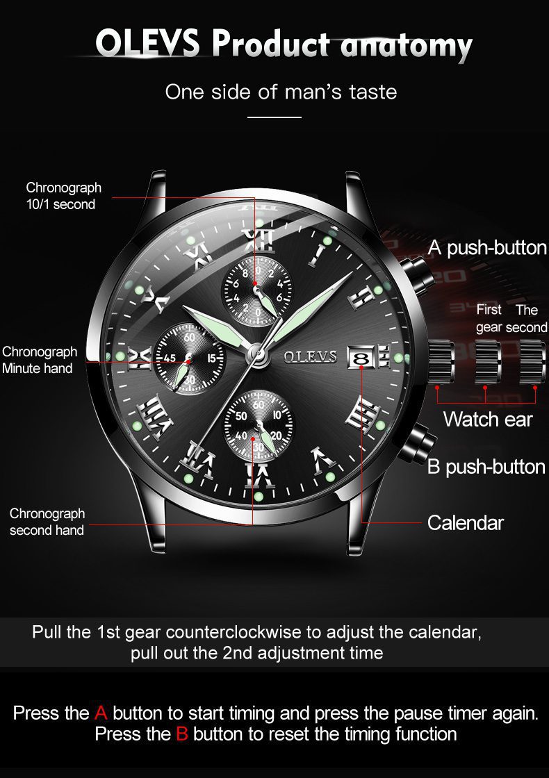 Olevs Men's Watch 5569