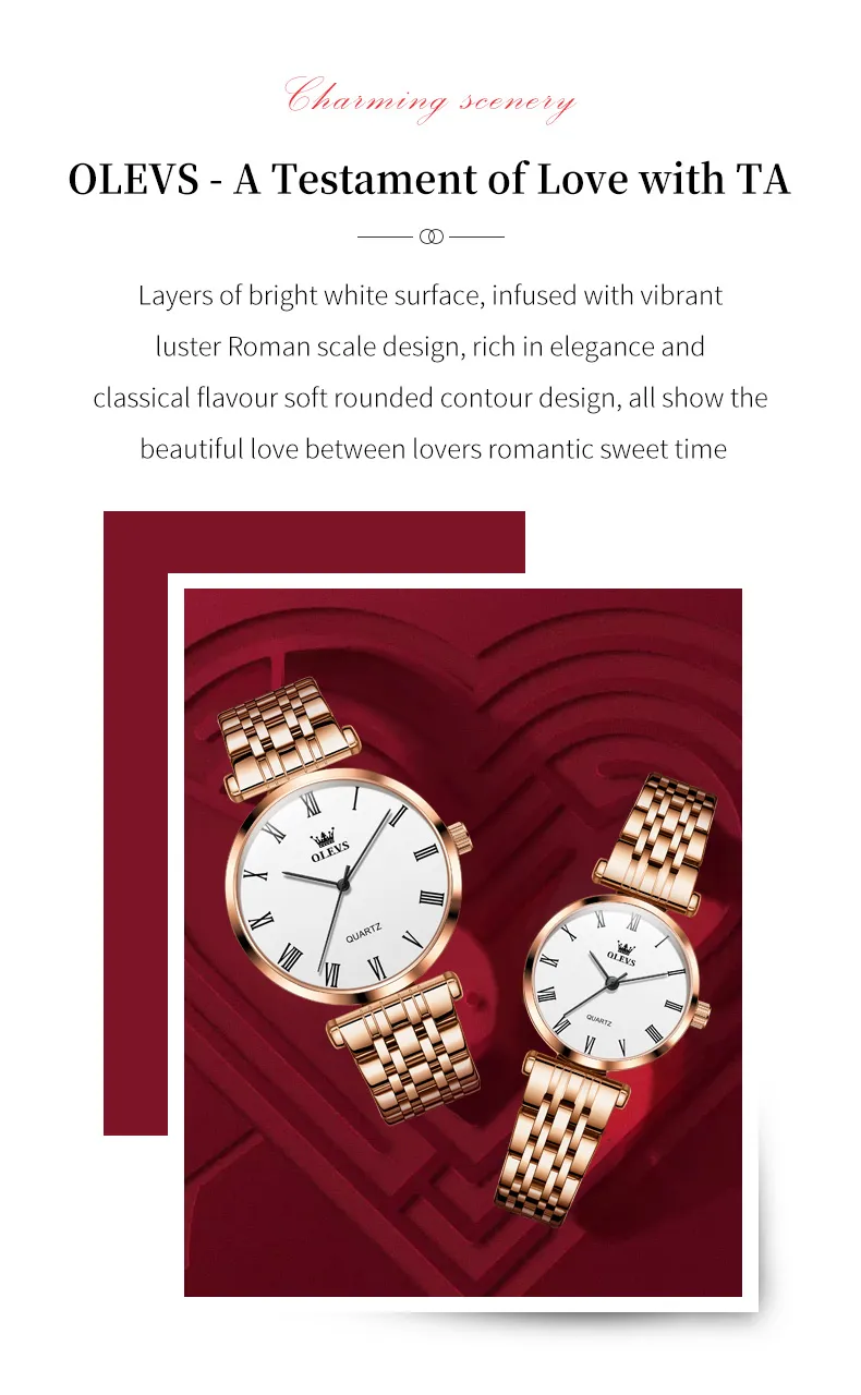Olevs Couple Watch 5592