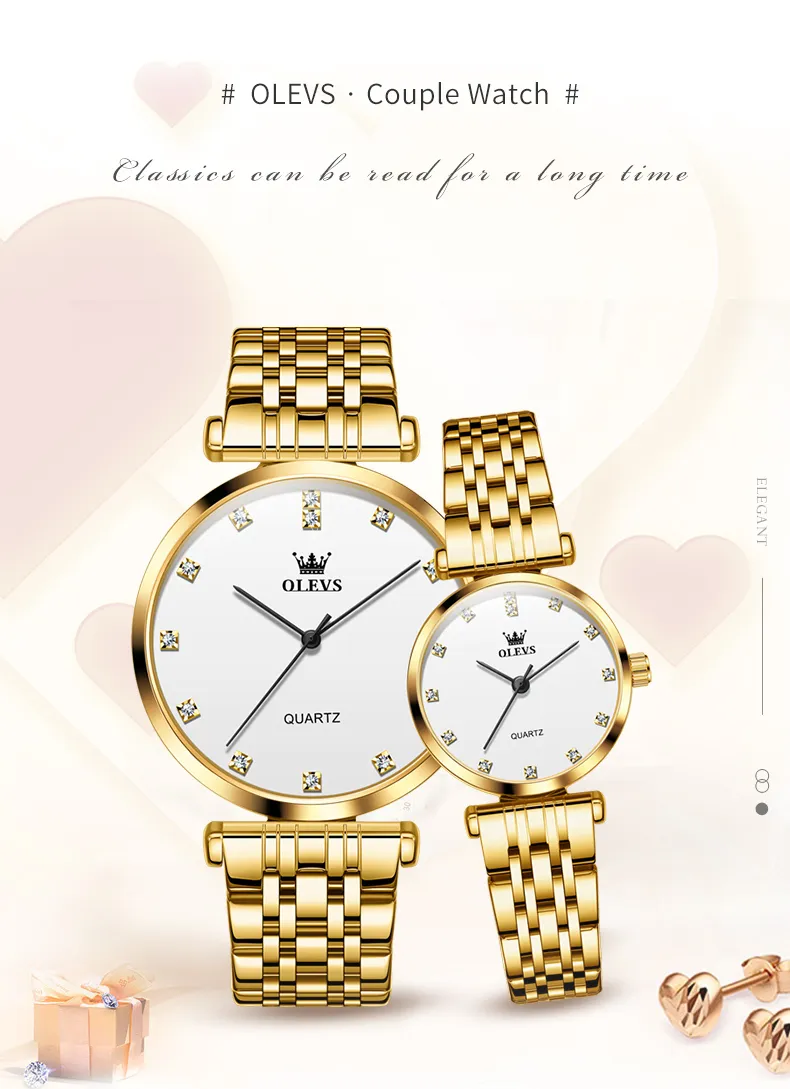 Olevs Couple Watch 5596