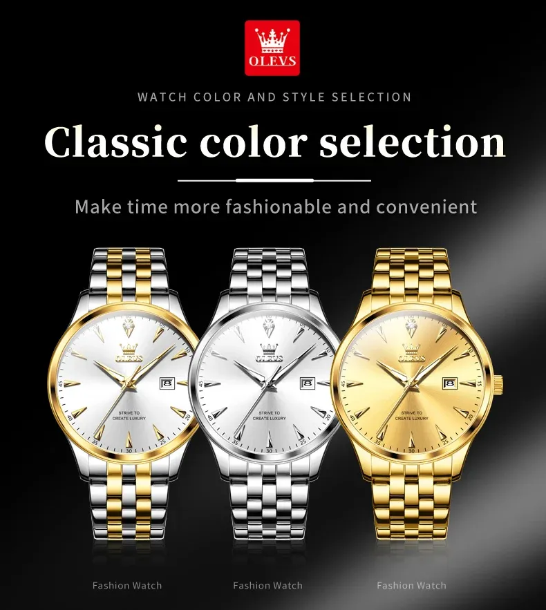 Olevs Couple Watch 5598