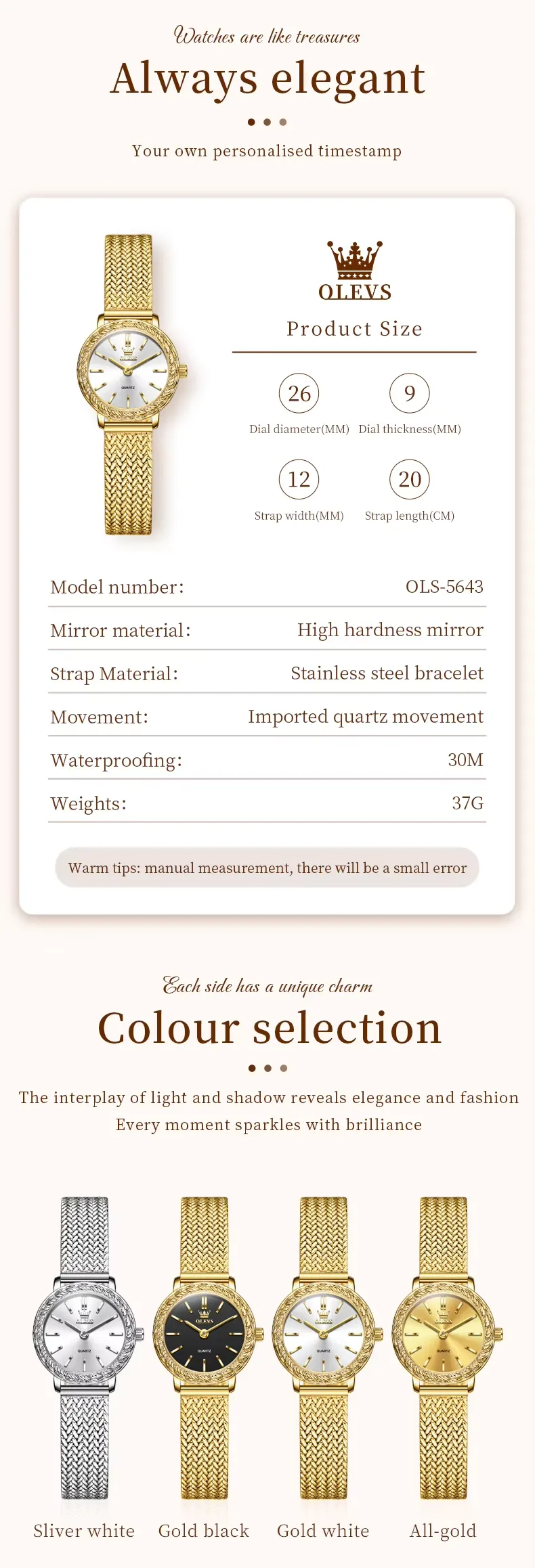 Olevs Women's Watch 5643