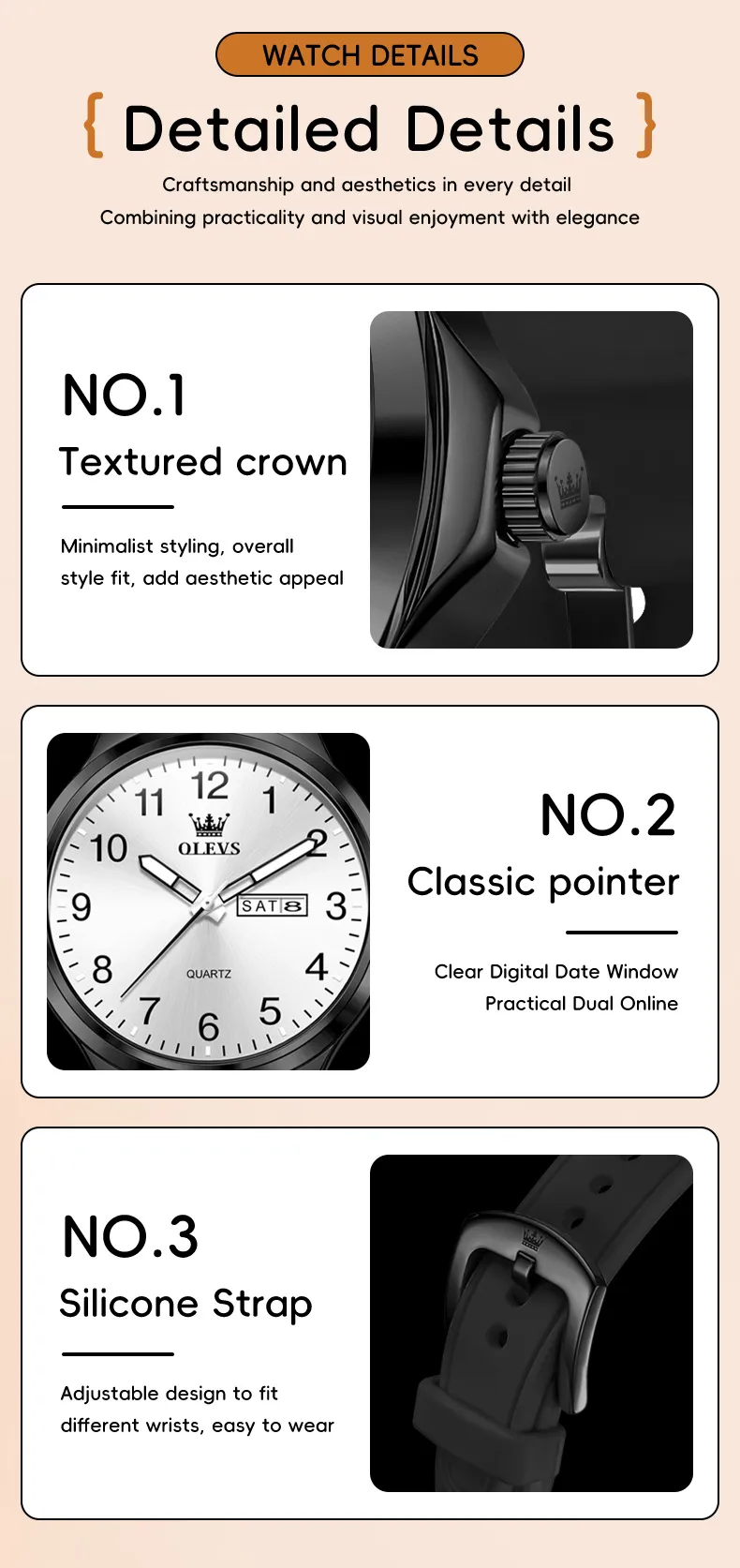 Olevs Men's Watch 5647