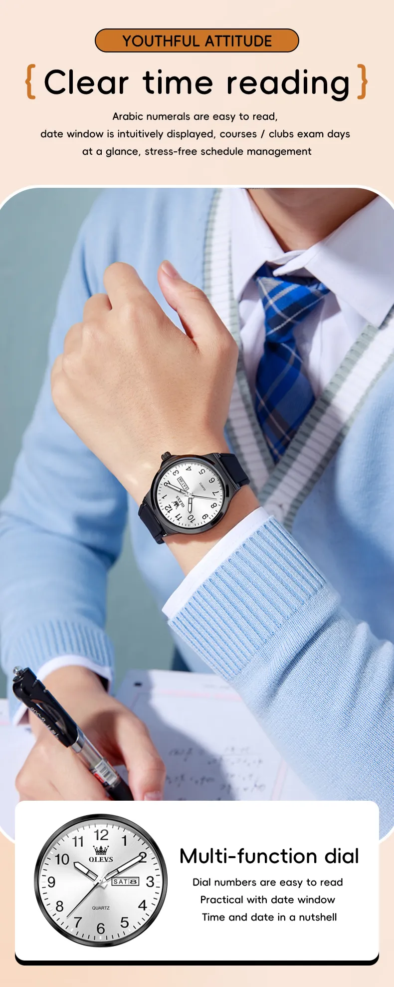 Olevs Men's Watch 5647