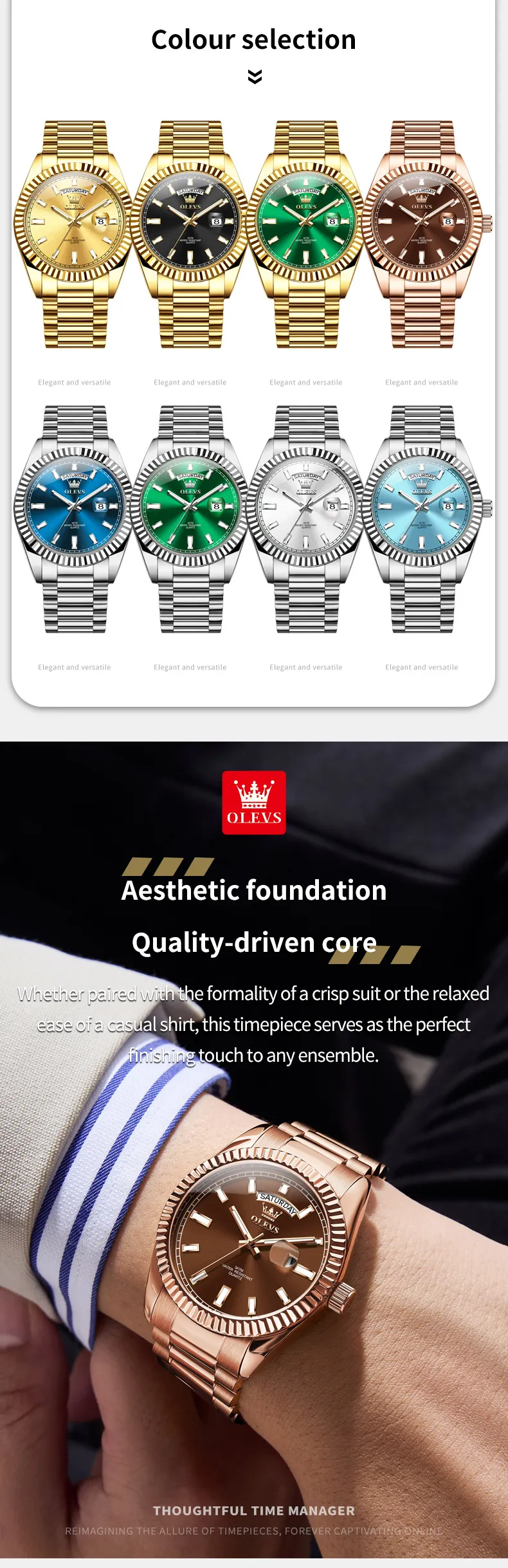 Olevs Men's Watch 5650