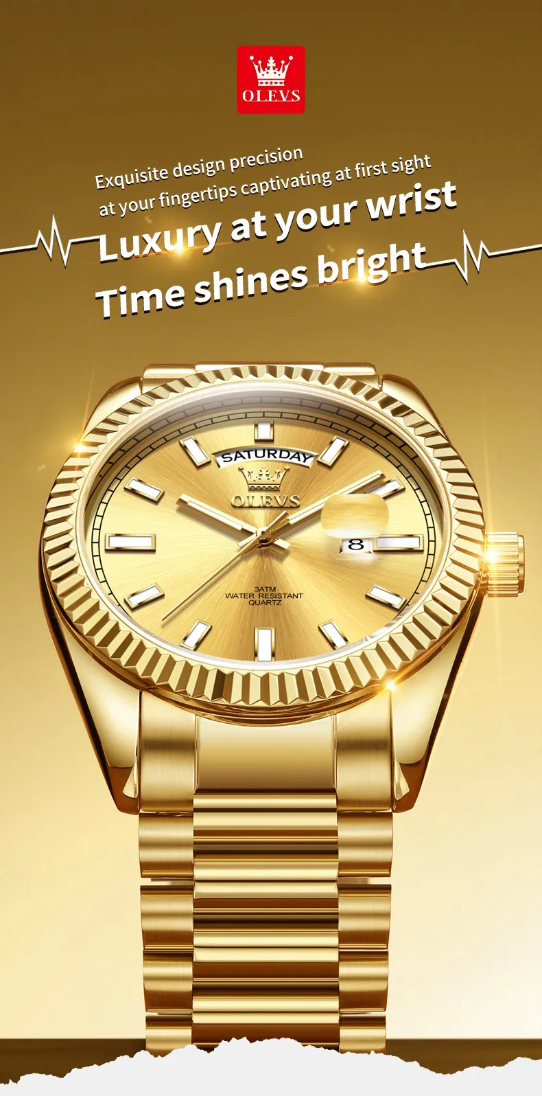 Olevs Men's Watch 5650