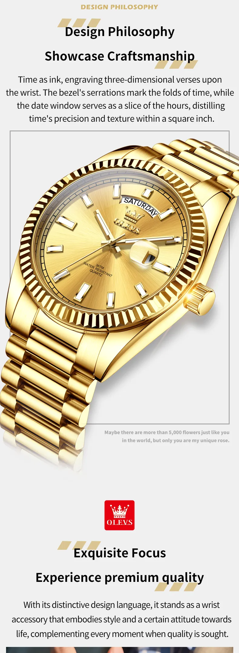 Olevs Men's Watch 5650