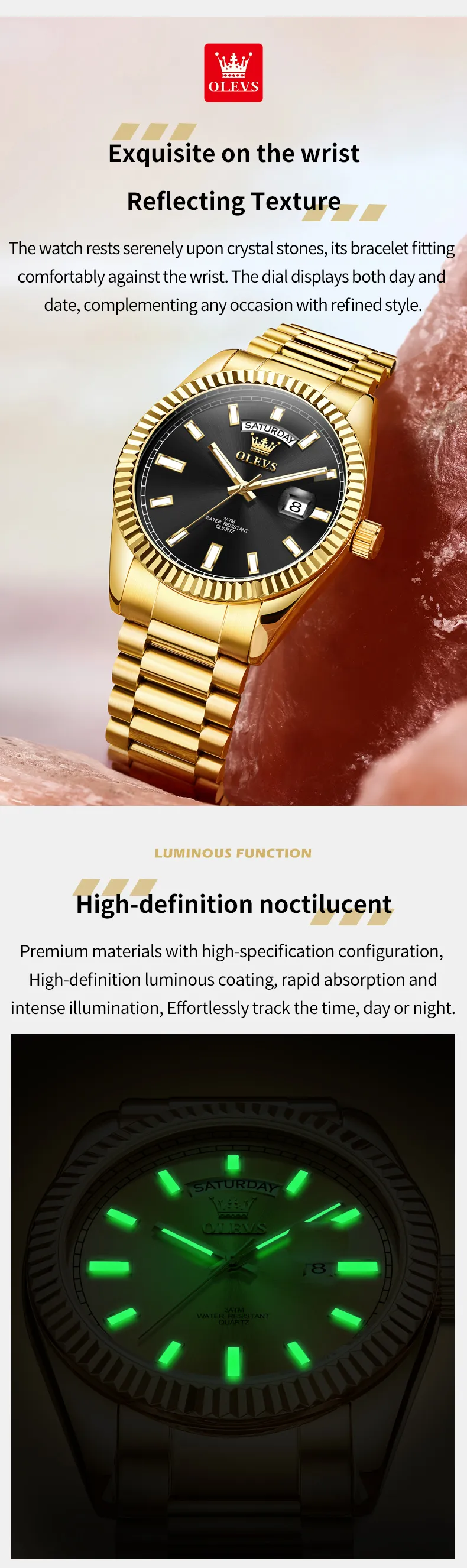 Olevs Men's Watch 5650