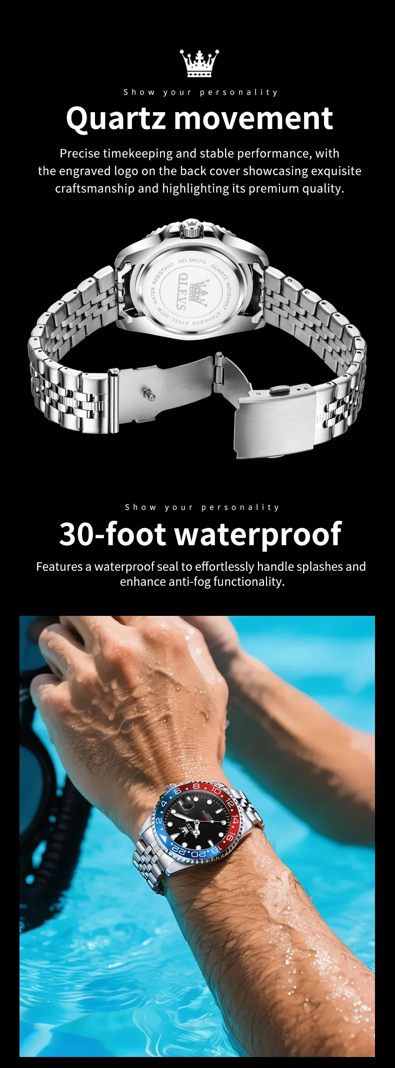 Olevs Men's Watch 5657