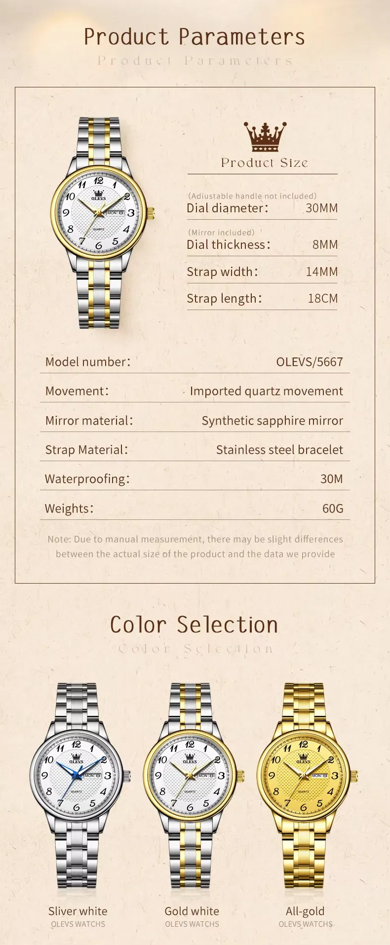 Olevs Women's Watch 5667